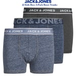 Jack & Jones Boys Boxer 3 Pack Underwear Mulitpack Trunks for Boys, Pack of 3