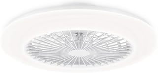 Philips Amigo Fan Light Flat LED 25W Plus 60W Remote Control Round - White