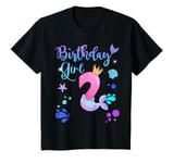 Youth Mermaid Birthday Girl 2 Year Old Its My 2nd Bday Mermaid T-Shirt