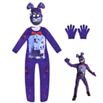 Bonnie Fnaf Freddy's Bodysuit Anime Skräck Cosplay Kostym 120cm 130cm