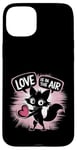 Coque pour iPhone 15 Plus Passion Is in the Air Adorable renard romantique Saint-Valentin