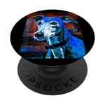 Greyhound Dog Head Pop Art Portrait Save Animals PopSockets Swappable PopGrip