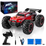 Uplayteck Voiture Télécommandée, 1:18 2WD 2,4 GHz RC Voiture, Tout-Terrain à Grande Vitesse 20+KM/h Véhicule avec Piles Rechargeables, Buggy RTR Truck de Jouet, Cadeau pour 5+ Ans Enfants et Adultes