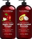 New York Biology Apple Cider Vinegar Shampoo and Coconut Avocado Oil Conditioner