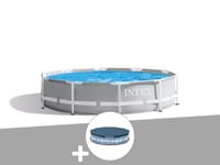 Kit piscine tubulaire Intex Prism Frame ronde 3,05 x 0,76 m + Bâche de protection