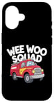 iPhone 16 Funny Firefighter Art For Men Women Kids Fire Truck Fireman Case