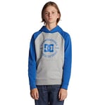 DC Shoes Garçon Dc Star Pilot Raglan Ph Boy T shirt, Heather Grey/Nautical Blue, 12 ans EU