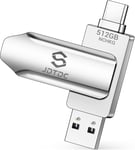 512Go Clé USB C pour iPhone 15, Stockage des photos iPhone, iPhone 15 Memoire, clé USB C iPad, Clé USB-C pour iPhone, Stockage Externe pour iPhone 15/iPad/Android/PC transfert photo iphone sur clé usb