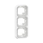 Support plaque encastré 3 postes montage horizontal-vertical Plexo blanc (069698L)