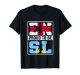 Proud English St Lucian Mix England and St Lucia Heritage T-Shirt