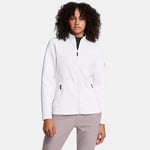 Veste entièrement zippée Under Armour Drive Pro Hybrid pour femme Blanc / Metallique Argent S