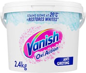 Vanish Gold Oxi Action Stain Remover & Whitening Booster Powder For Whites 2.4 Kg, Back to School, Removes School Stains Even at 20°C, Restores Whiteness of Greyed Fabrics, Safe on School Uniforms