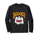 Ghosts Reading Book Teacher Halloween Long Sleeve T-Shirt