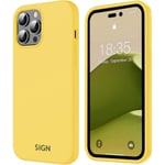 SiGN Liquid Silicone Case för iPhone 14 Pro - Gul Gul