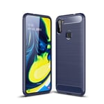 samsung Samsung Galaxy A11 Carbon Fibre Case Navy