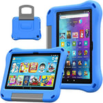 Fire HD 8 & 8 Plus Tablet Case For kids(10th/12th Gen, 2020/2022/2024 Release),Lightweight Shockproof Kid-Proof Cover with Stand Kids Case for Fire HD 8 Tablet & Fire HD 8 Kids Pro Tablet.Blue