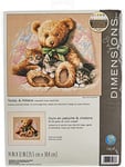 Dimensions Kit Point De Croix Compté, Ours en Peluche Et Chatons