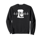 baking dough cute vintage mixer heartbeat pastry bake lovers Sweatshirt