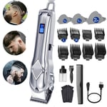 Professional Hair Clipper Mens Cordless Shaver Beard Trimmer Barber Kit Cutting