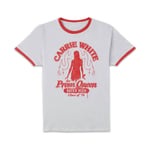 Carrie Carrie White For Prom Queen Unisex Ringer T-Shirt - White/Red - S - White/Red