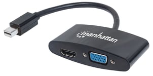 Manhattan Mini DisplayPort 1.2 to HDMI or VGA Adapter Cable (2-in-1),