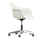 Eames Plastic Armchair PACC - 04 White - Castors Hard