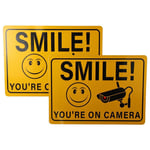 Surveillance Signs Security Camera Sign Smile You’re on Camera Sign Car Sticker