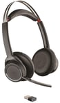 Poly Voyager Focus UC B825 - Micro-casque stéréo sans fil USB-A certifié pour Microsoft Teams