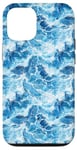 Coque pour iPhone 15 Vague bleue éclatante de mer, océan, blanc et bleu