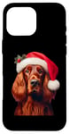 iPhone 16 Pro Max Irish Setter With Santa Hat Christmas Dog Owner Lover Mom Case