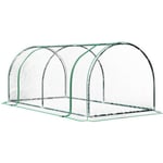 Serre de Jardin Tunnel Serre à tomates - OUTSUNNY - 2L x 1l x 0,8H m - PVC Transparent - Acier époxy Vert