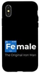 Coque pour iPhone X/XS Female The Original Iron Woman With Chemical Periodic Table