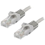 Cable reseau RJ45 male u-utp Cat.5e gris - 30m