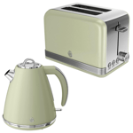 Swan Retro Kettle & 2 Slice Toaster Matching Kitchen Set (Green) 🚚💨