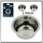 DELONGHI 2 CUP EC820 ECC220 DEDICA TYPE COFFEE POD FILTER AUTOMATIC MACHINES x 2