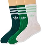 Adidas Solid Crew Sock Socks - White/Green/Collegiate Green, 4346