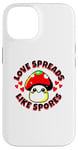 iPhone 14 Love Spreads Like Spores Cute Funny Kawaii Mushroom Case