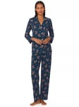 Lauren Ralph Lauren Classic Floral Pyjama Set, Navy