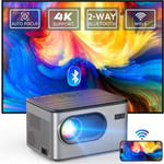 Videoprojecteur(Auto Focus/Keystone 6D/4P)20000L Natif 1080P Retroprojecteur,Wifi Bluetooth Projecteur 4K Supporte,50%-100% Zoom Mini Projecteur Portable ,Compatible Avec Smartphone/Tv Stick/Laptop