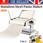 Stainless Steel Pasta Roller Maker Lasagne Spaghetti Tagliatelle Machine Kitchen