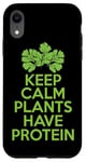 Coque pour iPhone XR Les plantes Keep Calm contiennent des protéines végétaliennes à base de plantes