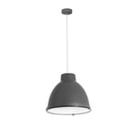 Charlotte 1 Light Dome Ceiling Pendant White Dark Grey E27