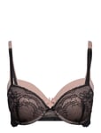 Chloe-2Pp Light Padded Demi Lingerie Bras & Tops Padded Bras Black Dorina