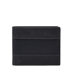 Fossil Everett Portefeuille à Deux Volets en Cuir pour Homme avec fenêtre d'identification à Rabat pour Homme, Everett Midnight Navy, 11,4 x 1,3 x 8,9 cm (L x l x H), Everett à Deux Volets avec Rabat