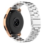 Lux-Case 20mm Samsung Galaxy Watch Active / Garmin Vivoactive 3 ruostumattomasta teräksestä valmistettu ranneke - Hopea Hopea/Harmaa