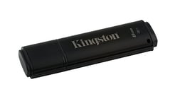 Kingston DataTraveler 4000 G2 Management Ready - USB flash drive - encrypted - 8 GB - USB 3.0 - FIPS 140-2 Level 3 - TAA Compliant