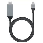 Câble Adaptateur USB TYPE-C vers HDMI 4K MHL 2m Noir,JL2448