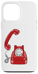 Coque pour iPhone 13 Pro Max Cadran rotatif vintage - Téléphone filaire - Couleur graphique rétro