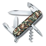 Victorinox Spartan Swiss Army Knife, Camping Pocket Knives, Medium, Multi Tool, 12 Functions, Blade, Bottle Opener, Camouflage