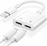 2 in 1 Lightning Splitter hörlurar Lightning Laddare adapter - TheMobileStore Adapter - Lightning